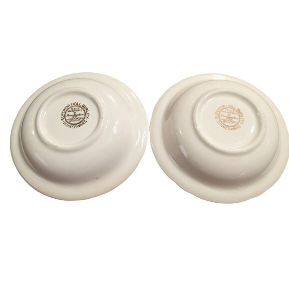 Hall Jewel Tea Autumn Leaf Mary Dunbar Dinner Plate Soup Bowl Berry Bowls Lot - Picture 6 of 9